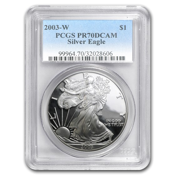 2003-W Proof Silver American Eagle PR-70 PCGS 2003-W Proof Silver American Eagle PR-70 PCGS